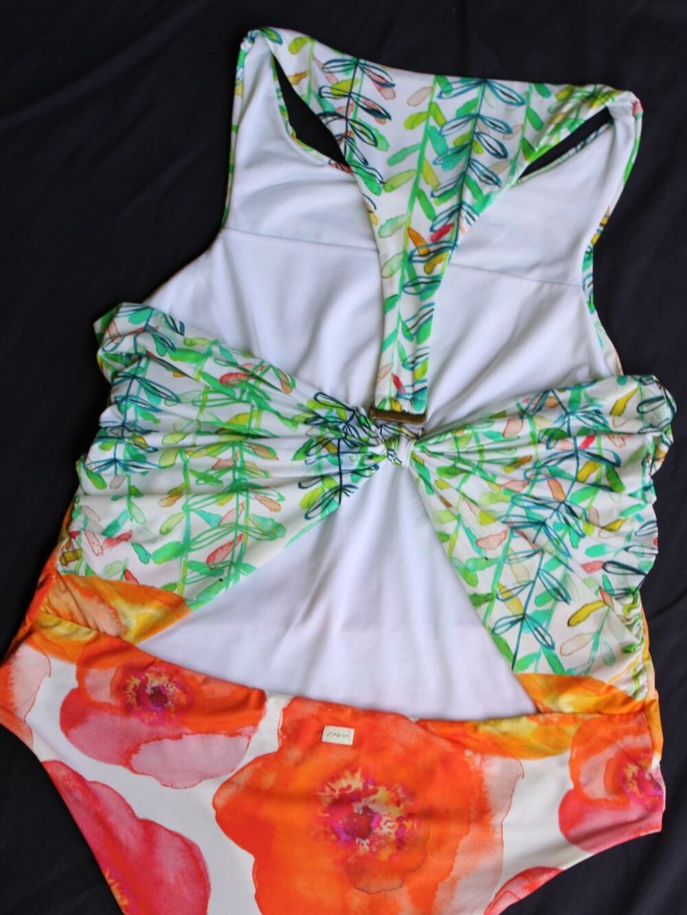 Saha Anthropologie Floral One Piece swimsuit lilly water color bodysuit XL beach - Picture 11 of 12